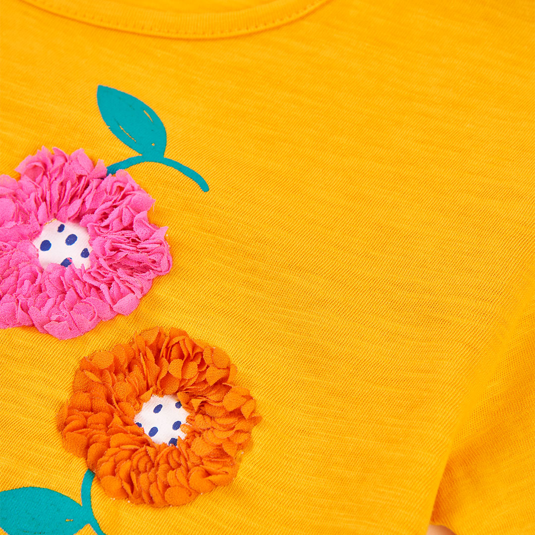 T-shirt mezza manica con arricciatura ad anello