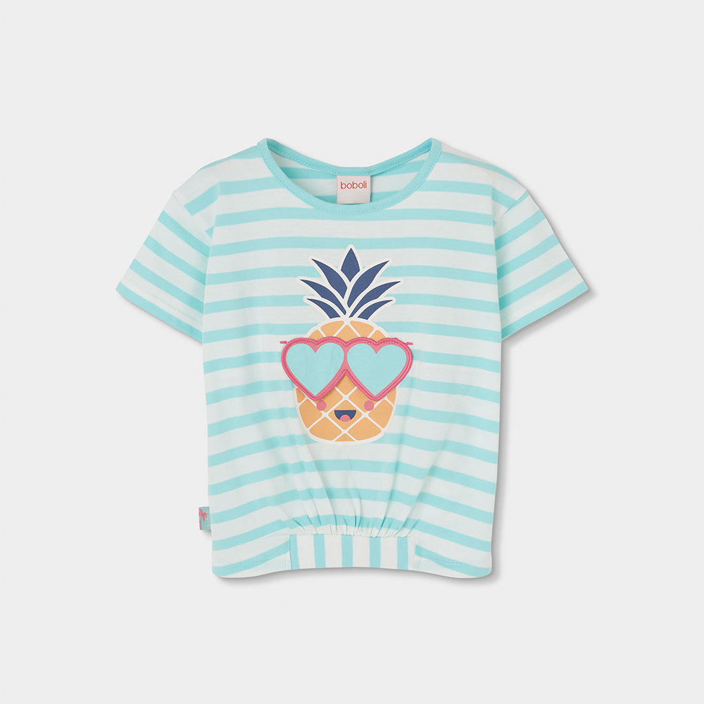 T-shirt mezza manica arricciata