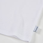 T-shirt mezza manica costine bianca