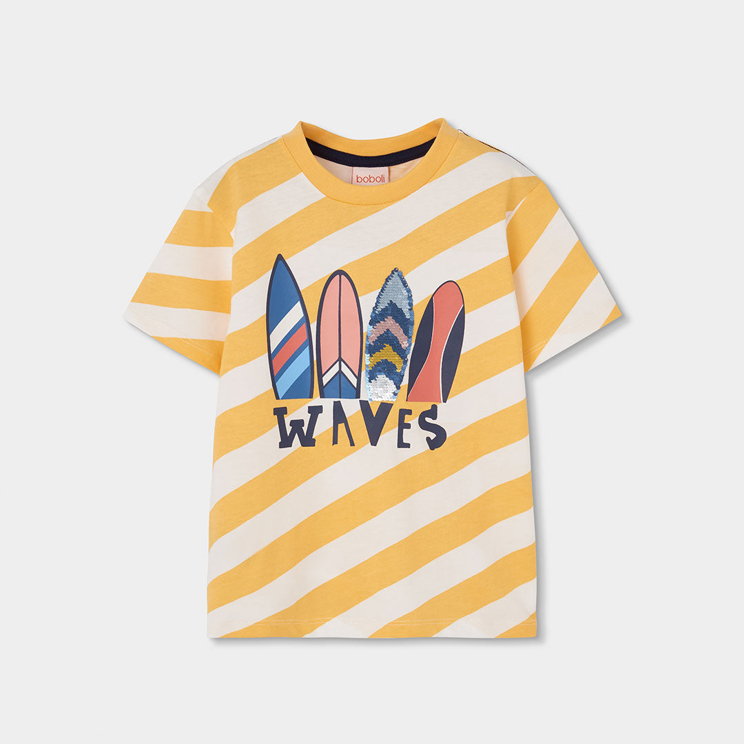T-shirt mezza manica ‘waves'