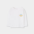 T-shirt manica lunga neonata fondo bianco 