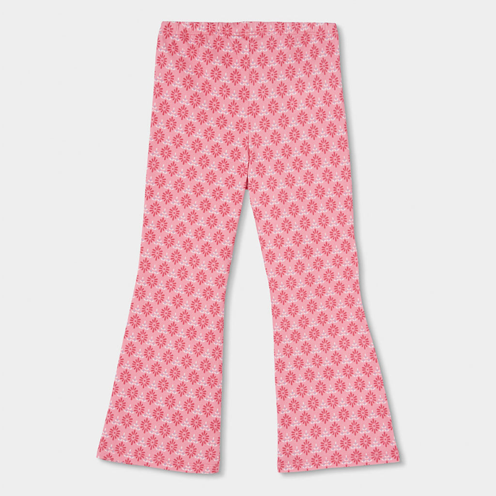 Leggings a zampa bambina fantasia fiori