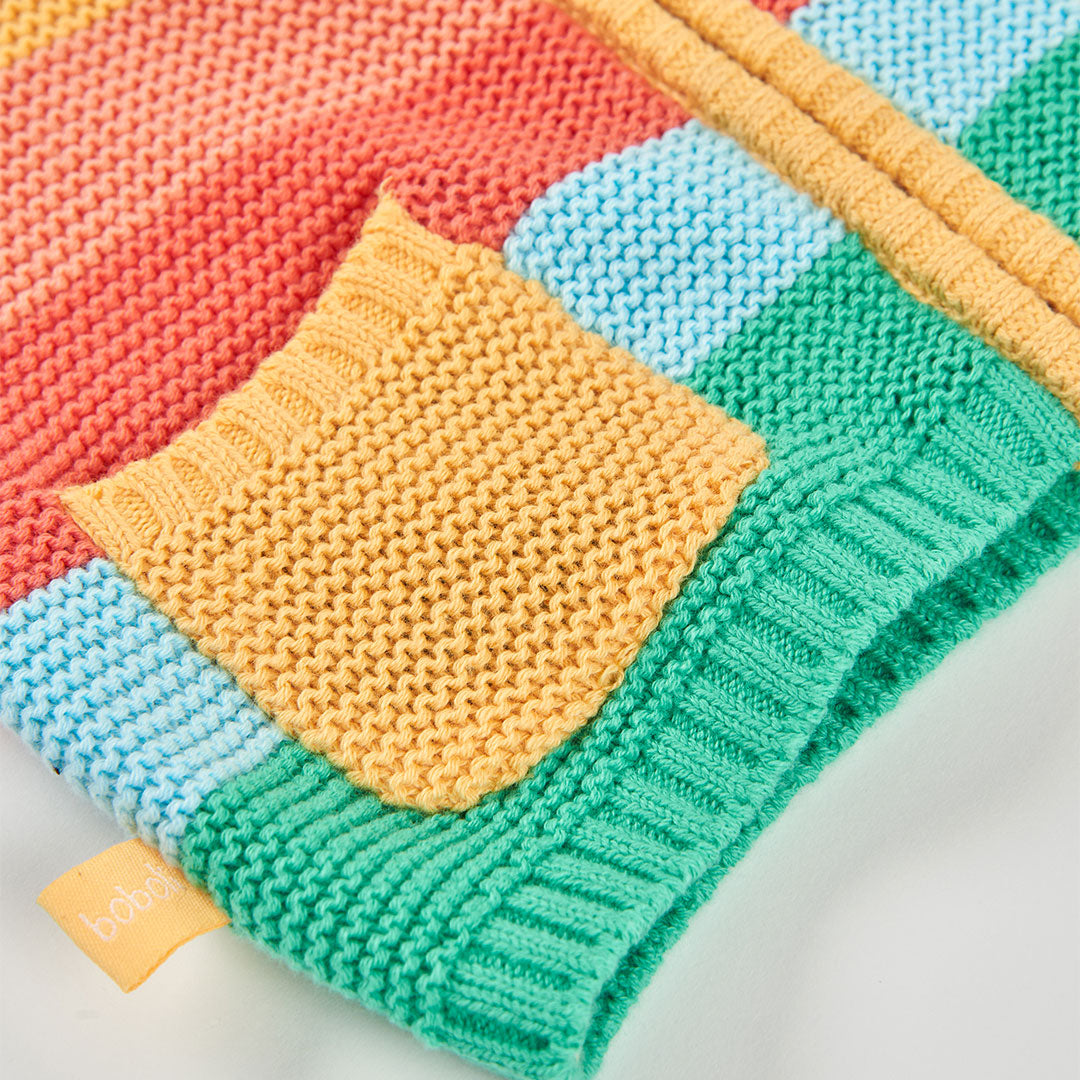 Cardigan maglia righe colorate