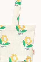 Crop top lino fiorellini