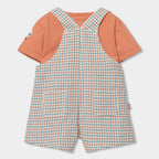Completo neonato salopette e t-shirt mezza manica sole