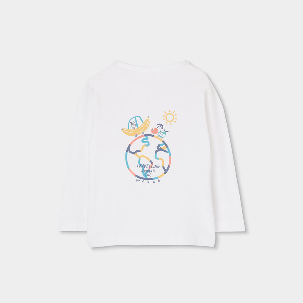 T-shirt manica lunga neonata fondo bianco 