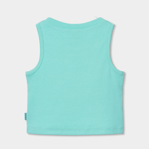 Canotta corta costine azzurra
