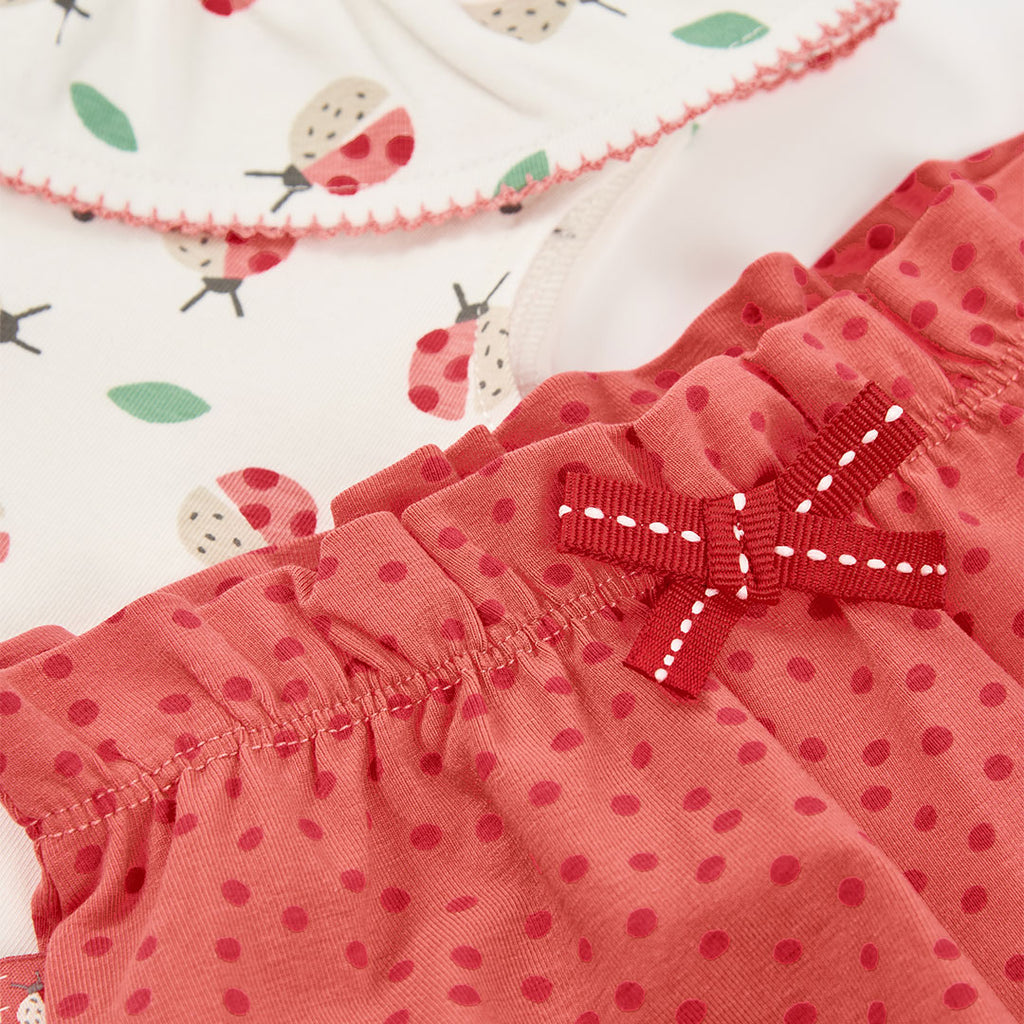 Completo neonata t-shirt giromanica con colletto e culotte