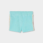 Completo bambina canotta e short turchese spugna