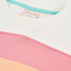 Felpa girocollo strisce colorate