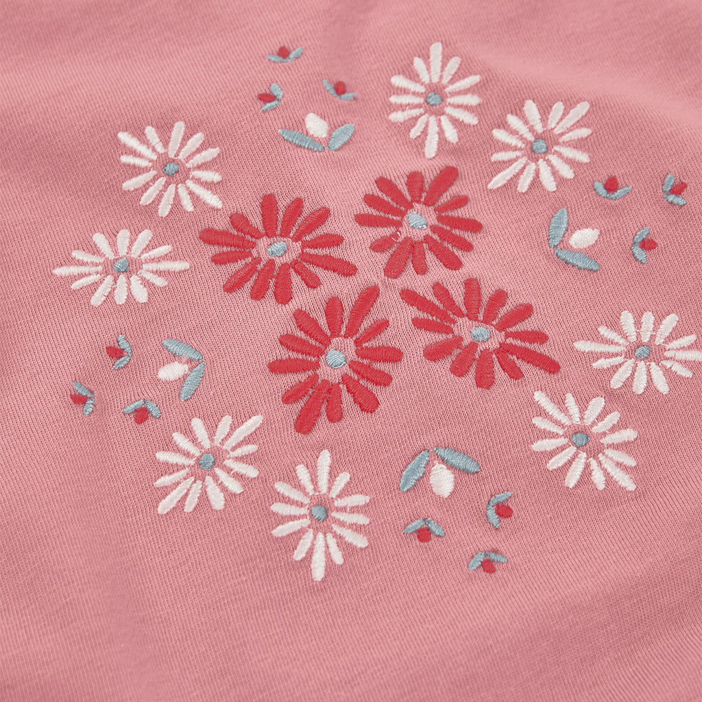 T-shirt giromanica retro fiocchetto
