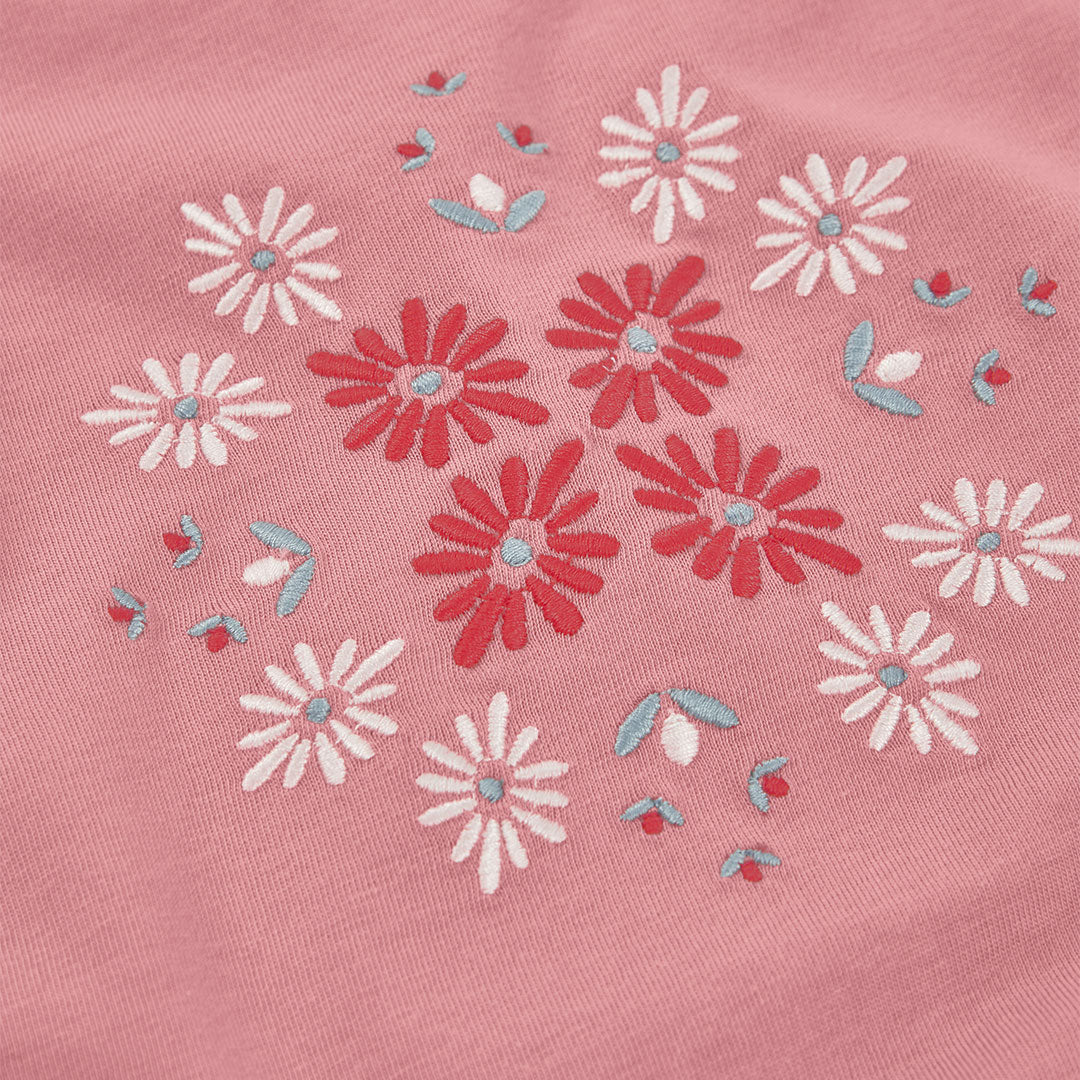 T-shirt giromanica retro fiocchetto