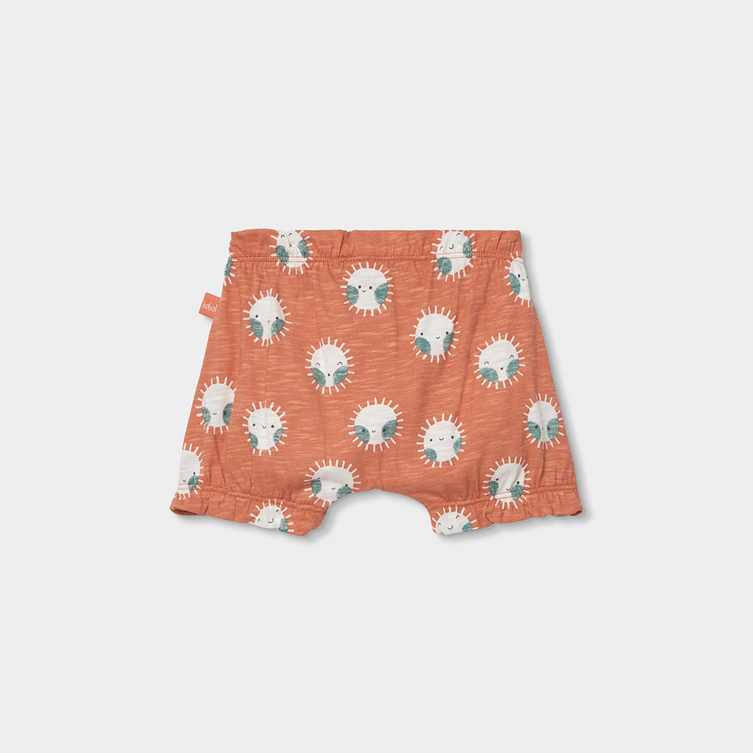 Completo neonata camicetta con orlo tondo e culotte 