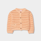 Cardigan traforato giallo 