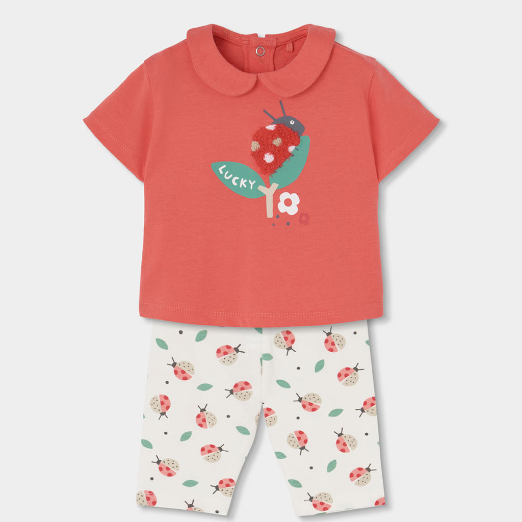 Completo neonata t-shirt mezza manica e legging 3/4