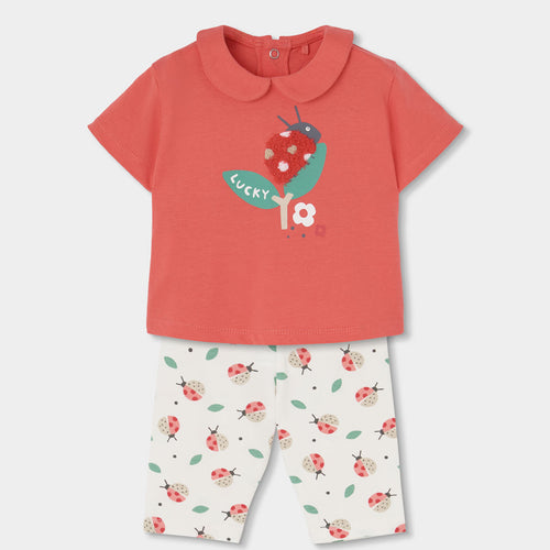 Completo neonata t-shirt mezza manica e legging 3/4