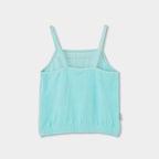 Completo bambina canotta e short turchese spugna