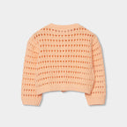 Cardigan traforato giallo 