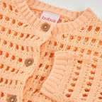 Cardigan traforato giallo 