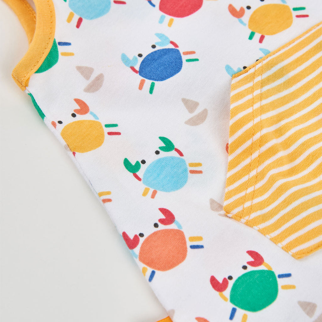 Pagliaccetto neonato giromanica granchi