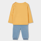 Completo neonato t-shirt manica lunga pantalone lungo
