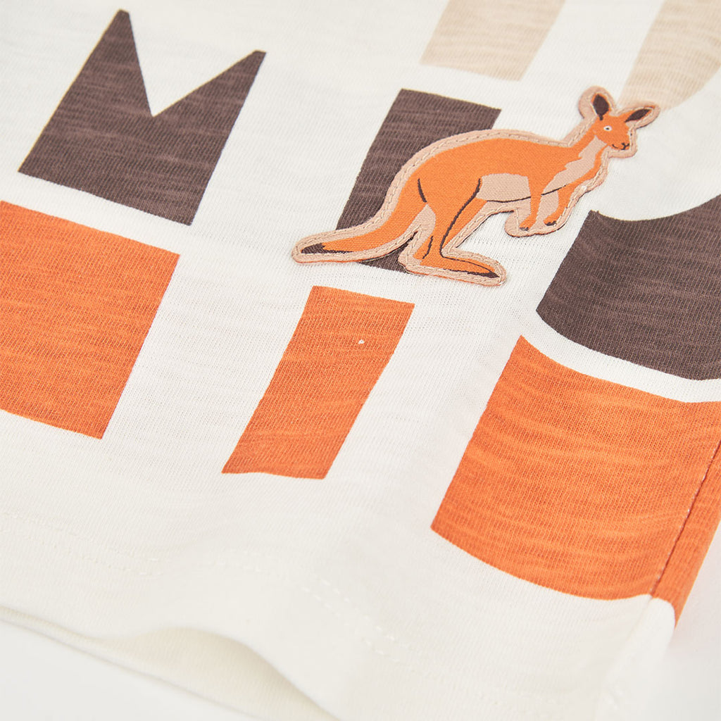 T-shirt mezza manica con bottoni