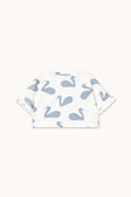 T-shirt mezza manica crop Swans