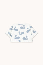 T-shirt mezza manica crop Swans