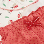 Completo neonata t-shirt giromanica con colletto e culotte