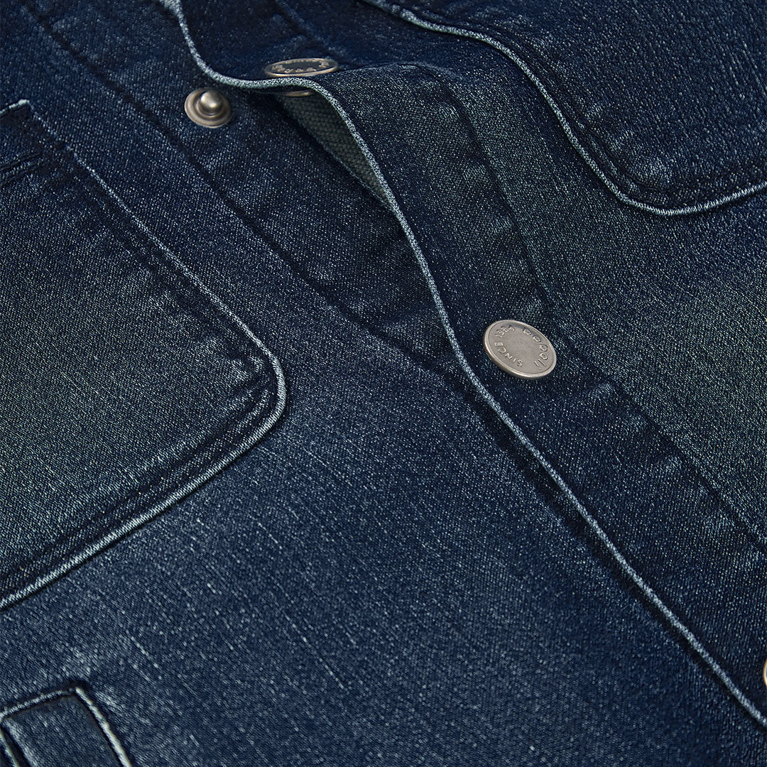 Giubbotto jeans cappuccio felpa