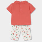 Completo neonata t-shirt mezza manica e legging 3/4
