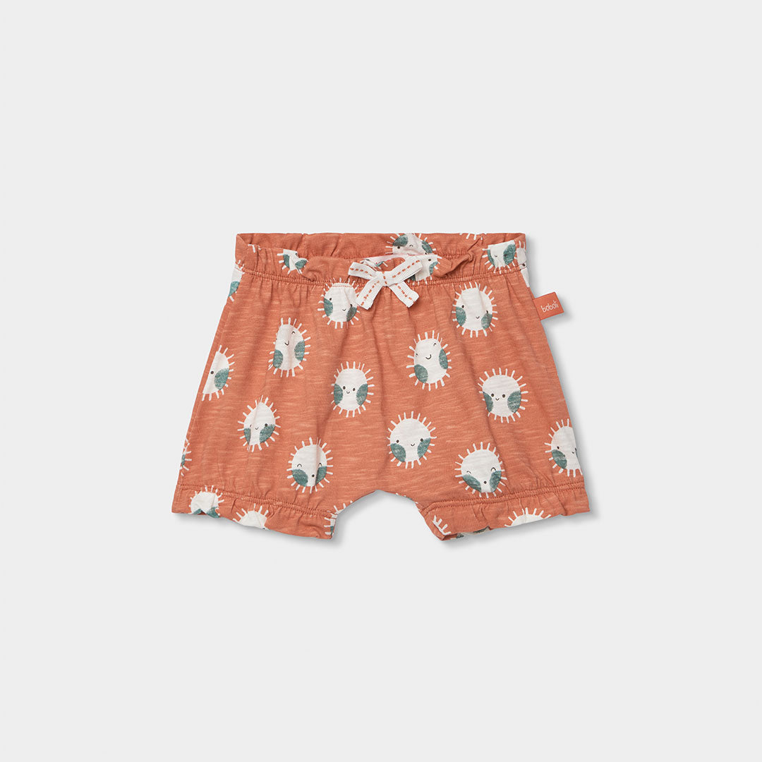 Completo neonata camicetta con orlo tondo e culotte 