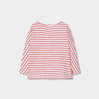 T-shirt manica lunga neonata righe rosse