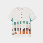 T-shirt mezza manica con bottoni