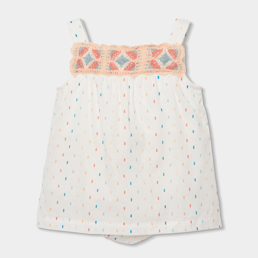 Vestito neonata top uncinetto