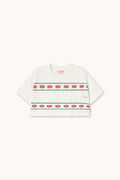 T-shirt mezza manica crop rose