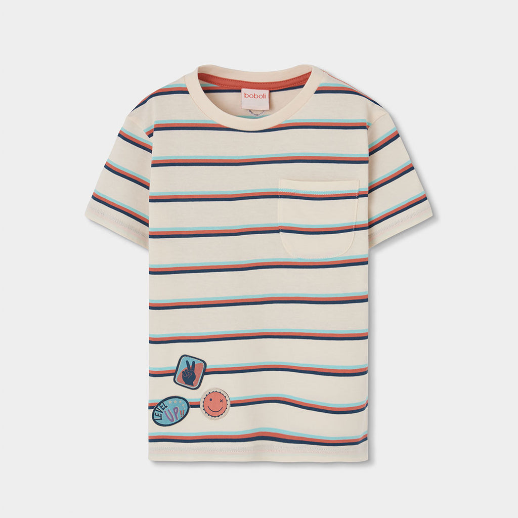 T-shirt mezza manica con taschino applicato