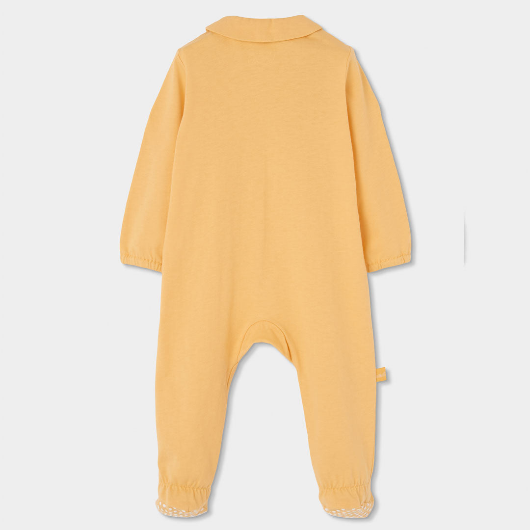 Tutina neonata con piedini gialla