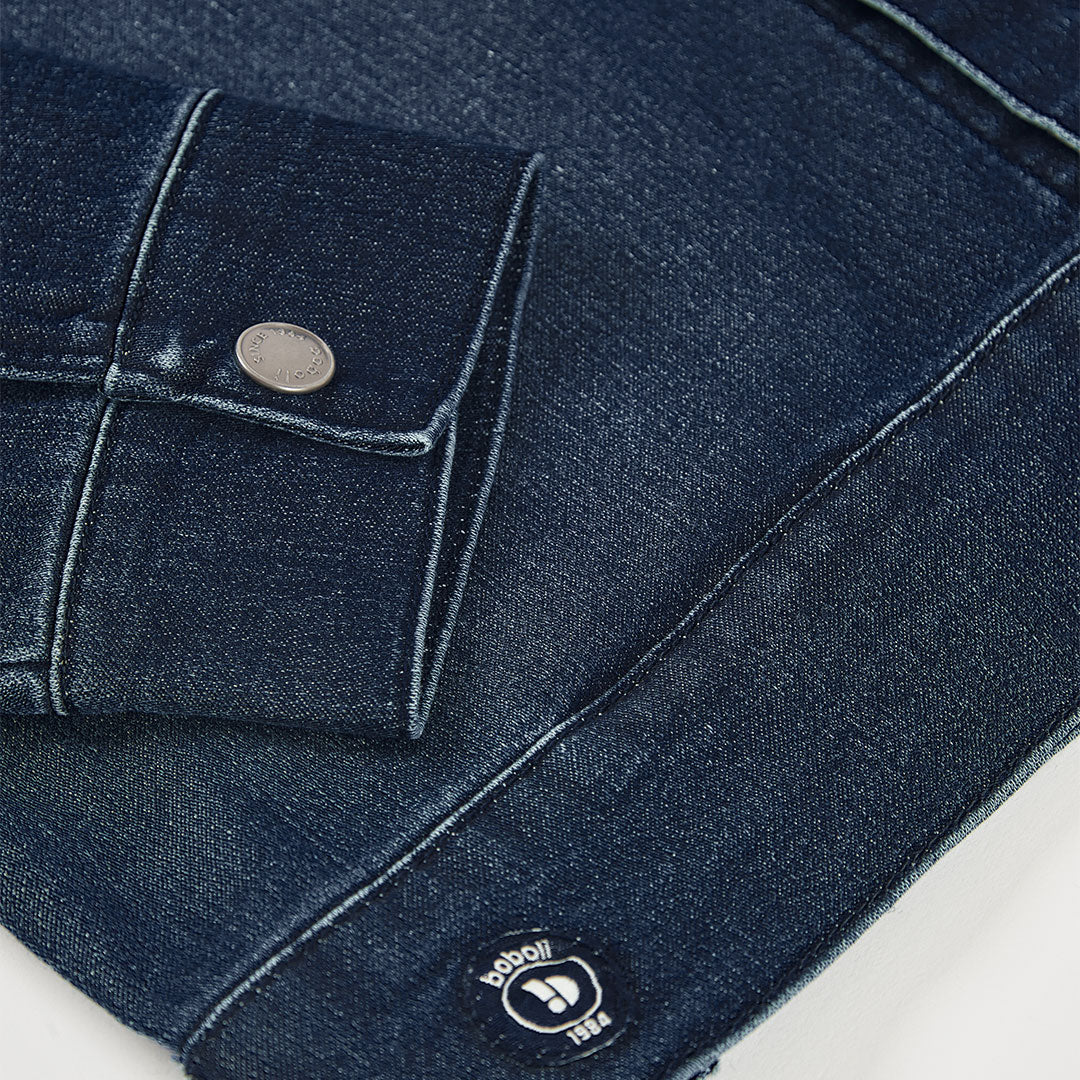 Giubbotto jeans cappuccio felpa