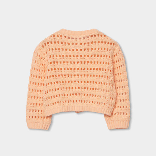 Cardigan traforato giallo 