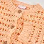 Cardigan traforato giallo 