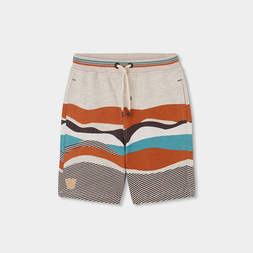 Bermuda felpa leggera stampa onde