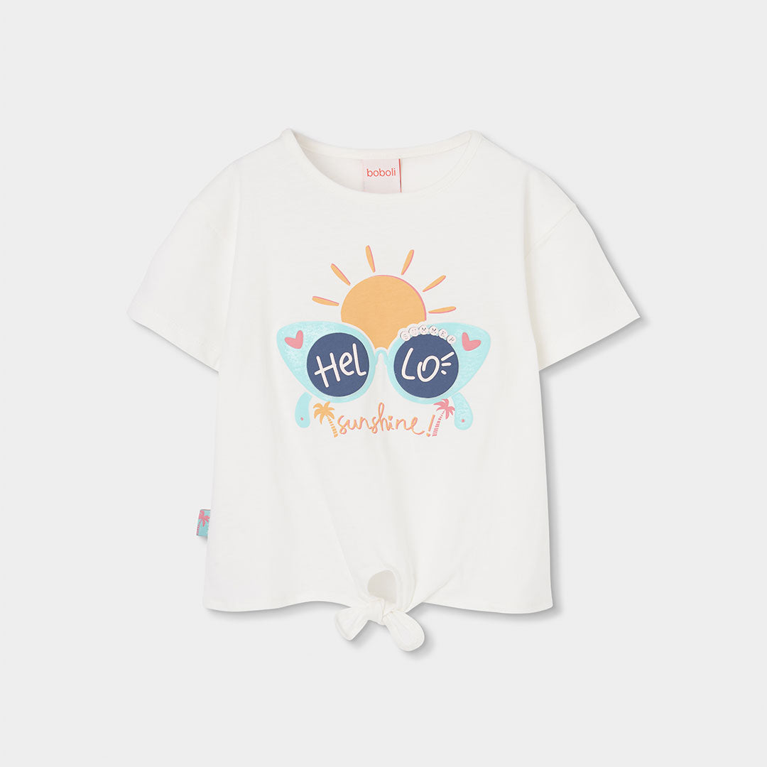 T-shirt mezza manica nodo