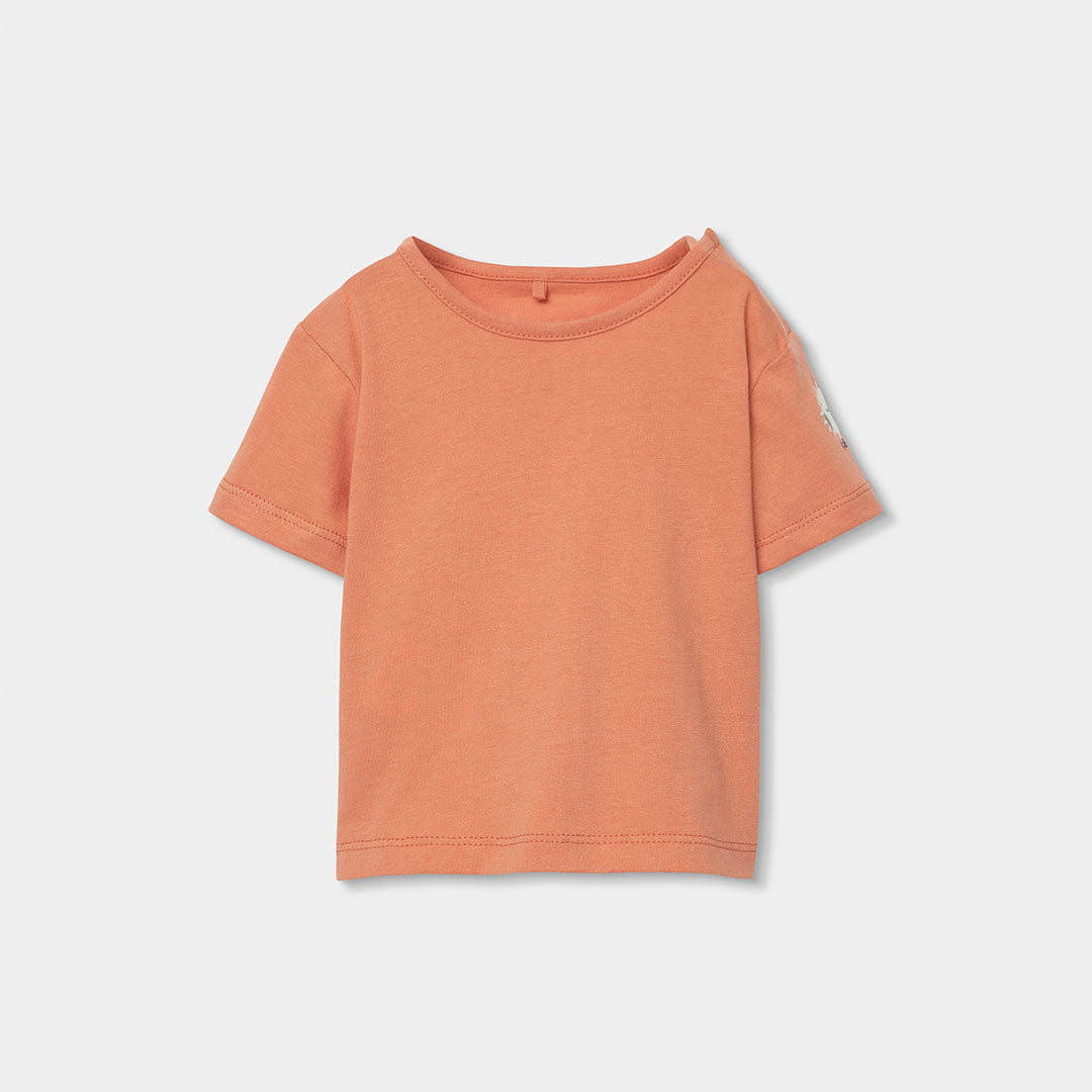Completo neonato salopette e t-shirt mezza manica sole