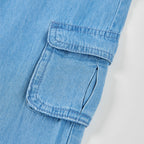 Jeans palazzo con tasche bambina