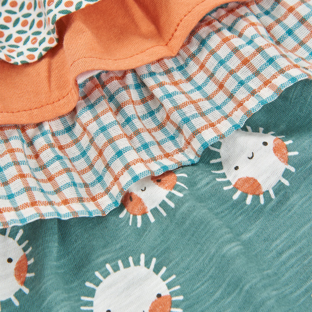 Vestito neonata rouges e stampa sole