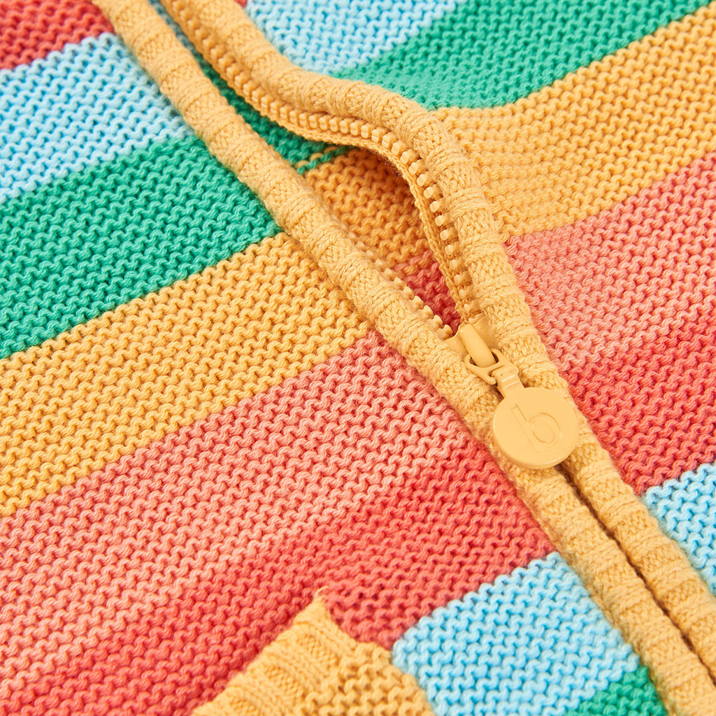 Cardigan maglia righe colorate