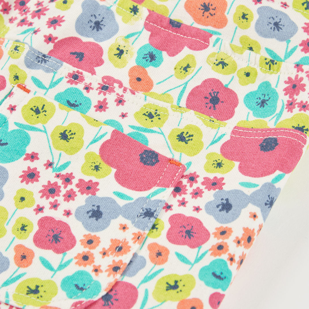 Short felpa leggera fiori bambina