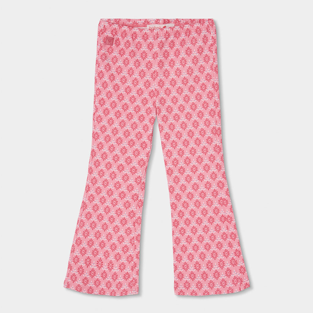 Leggings a zampa bambina fantasia fiori