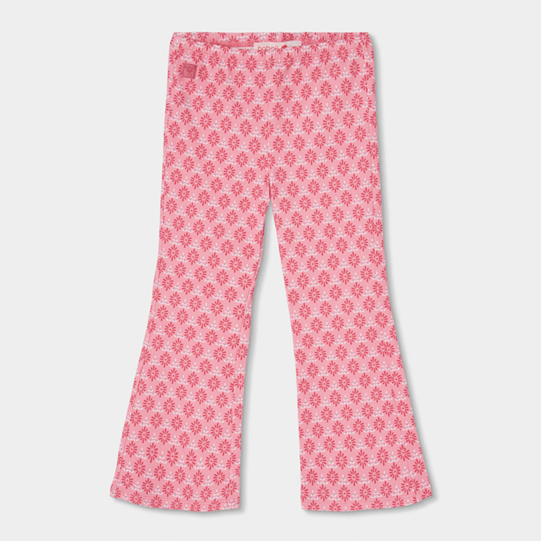 Leggings a zampa bambina fantasia fiori